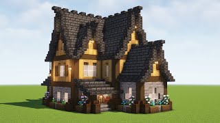 Minecraft How To Build A Big Medieval House  Tutorial amp Schematic [upl. by Caty]