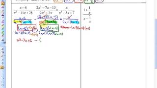 63 part 3 Simplifying Rational Expressions with Multiple Operations [upl. by Marelya]