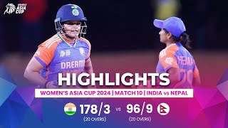 India W vs Nepal W  ACC Womens Asia Cup  Match 10  Highlights [upl. by Annayt]