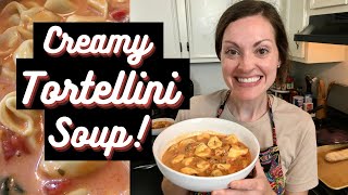 Creamy Tortellini Soup  Easy One Pot Dinner [upl. by Myrtice133]