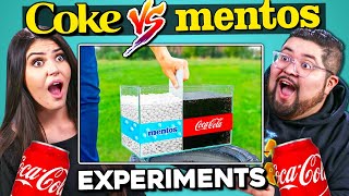 Adults React To Coca Cola and Mentos Experiments [upl. by Spenser]