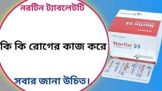 Nortin 25 mg tablet এর কাজ কি  nortin 25 mg bangla  nortin 10 mg tablet [upl. by Latoya748]