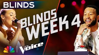 Spectacular Blind Auditions from Week 4  The Voice  NBC [upl. by Oinafipe627]