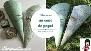 Como hacer un cono de papel [upl. by Ellinnet206]