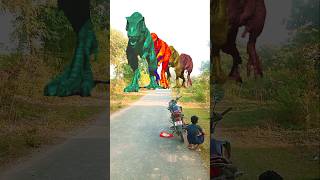 Real Jurassic world TRex vs Triceratops Part 1214 shorts dinosaur trex dinosour jurassicworld [upl. by Pulchia]