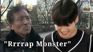 Jungkook imitating the old man compilation saying Rrrrrap Monster [upl. by Silden]