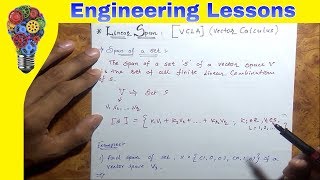 Linear Span Vector Space Topic Vector Calculus [upl. by Melony]