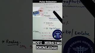 Pulse OximeterMotinursingknowledge viralreels shortvideo medical nursing video [upl. by Longtin557]