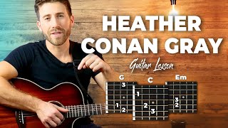 Heather Guitar Tutorial EASY CHORDS  Conan Gray Guitar Lesson [upl. by Aliekahs887]