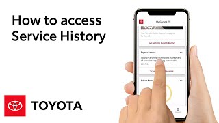 Toyota App  Service History  Toyota [upl. by Leler]