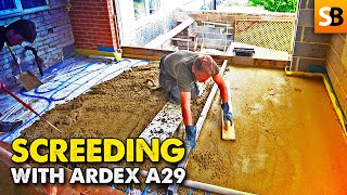 Building an Extension 9  Ardex Rapid Dry Screed [upl. by Aciretehs733]