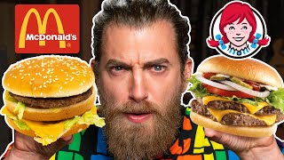 McDonalds vs Wendys Taste Test  FOOD FEUDS [upl. by Phenice]