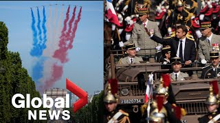 Bastille Day 2022 Military parade led by Frances eastern allies in nod to Ukraine war [upl. by Wershba]