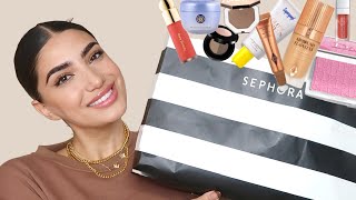 HUGE sephora haul viral makeup  skincare [upl. by Rebmat]