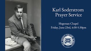 Karl Soderstrom  Prayer Service [upl. by Perce]