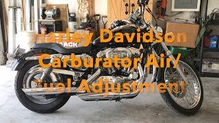 How To Adjust Harley Davidson Carburator Air Gas Screw [upl. by Culliton]