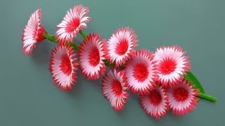 Easy Paper Flowers  Flower Making  DIY Home Decor [upl. by Mercorr]