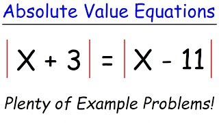 How To Solve Absolute Value Equations [upl. by Waltner]