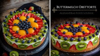 ButtermilchObsttorte mit grandiosen Vanilleboden [upl. by Omrellug]