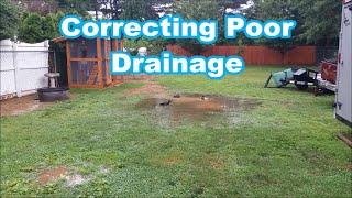 Fixing my Backyard Drainage Issues Rain  Duck Pond [upl. by Rammus604]