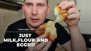 Only 3 Ingredients Milk Eggs and Flour  Comfort food [upl. by Ahsed570]