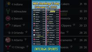 NBA Standings Today February 11 2025 nba shorts [upl. by Akinehc]