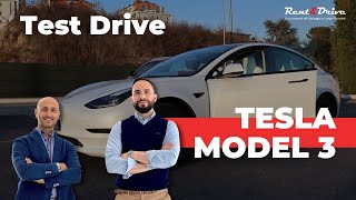 Tesla Model 3 2022 guida interni autonomia  TEST DRIVE by RentampDrive [upl. by Neerom]