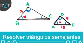 Como resolver TRIÁNGULOS SEMEJANTES │Teorema de Pitágoras [upl. by Gnim708]