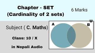 Set  Cardinality of two sets  6 Marks [upl. by Efeek]