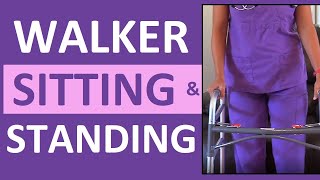 How to Sit Down and Stand Up with a Walker  Sit to Stand with Walker [upl. by Ingemar]