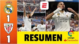 Benzema SE DESPIDIÓ del Real Madrid con un GOL en empate 11 vs Athletic Bilbao  La Liga [upl. by Ellocin]