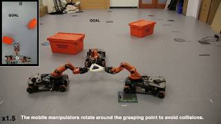 Multirobot formation control and object transport [upl. by Mareah]