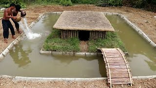 Como fazer uma MINI CASA SUBTERRÂNEA COM PISCINA AO REDOR tecnologias primitivas [upl. by Hollis]