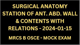 SURGICAL ANATOMY STATION OF ANTERIOR ABDOMINAL WALL amp CONTENTS WITH RELATIONS [upl. by Adnawyek]