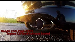 Honda Civic Type R EP3 Tegiwa Catback Exhaust Sound Rev Launch Acceleration [upl. by Bushey]