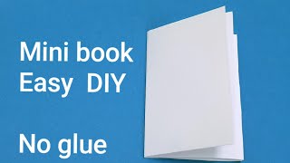 How to make a 8 page MINI BOOK with 1 sheet of paper no glue very easy [upl. by Windy]