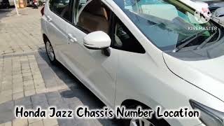 Honda Jazz Chassis Number Location 👍 [upl. by Mehala]