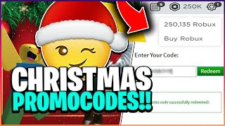 SECRET CHRISTMAS ROBLOX PROMO CODES FREE ROBUX December 2020 [upl. by Eciruam371]