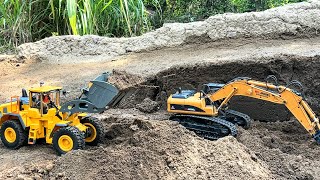 Amazing RC Construction  RC Wheel Loader amp RC Excavator works fast [upl. by Ax757]