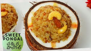 చక్కెర పొంగలి  Chakkera Pongali Recipe In Telugu  Sweat Pongal  వరలక్ష్మి వ్రతం ప్రసాదం [upl. by Nosirrag]