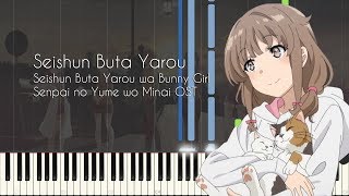 Seishun Buta Yarou  Bunny Girl Senpai OST  Piano Arrangement Synthesia [upl. by Enohpets]