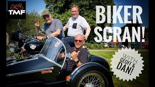 How To Ride a Sidecar Motorcycle Biker Scran with Geoff amp Dan [upl. by Ayihsa408]