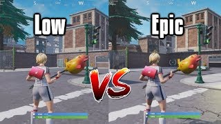 Ultimate Fortnite Settings Guide  Low vs Epic Settings Comparison [upl. by Adile]