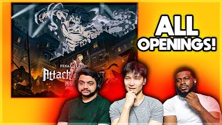 Attack On Titan All Openings 18  REACTION  2023 [upl. by Alejandro78]