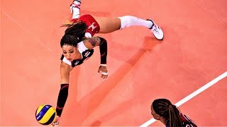 Brenda Castillo Amazing Volleyball Libero  TOP MOMENTS  World Grand Prix 2017 [upl. by Coffeng]