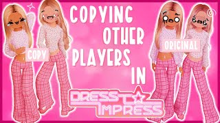 Copying Peoples Outfits In Dress To Impress  ROBLOX [upl. by Markiv]