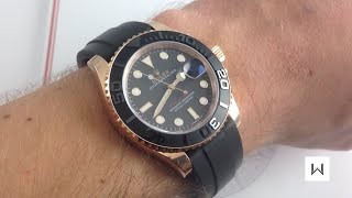 Rolex Oyster Perpetual YachtMaster 116655 Rose Gold Luxury Watch Review [upl. by Patricia]