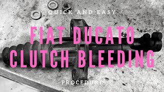 fiat ducato clutch bleeding procedure [upl. by Atsugua275]