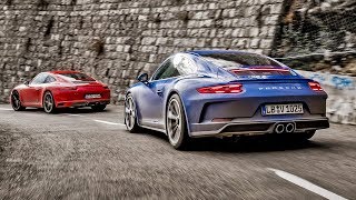 Porsche 911 Carrera T vs Porsche GT3 Touring  Top Gear [upl. by Aiotal921]