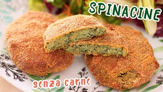 SPINACINE FATTE IN CASA Facilissime  veloci e Senza carne  Cotolette di Spinaci e Patate [upl. by Elora]